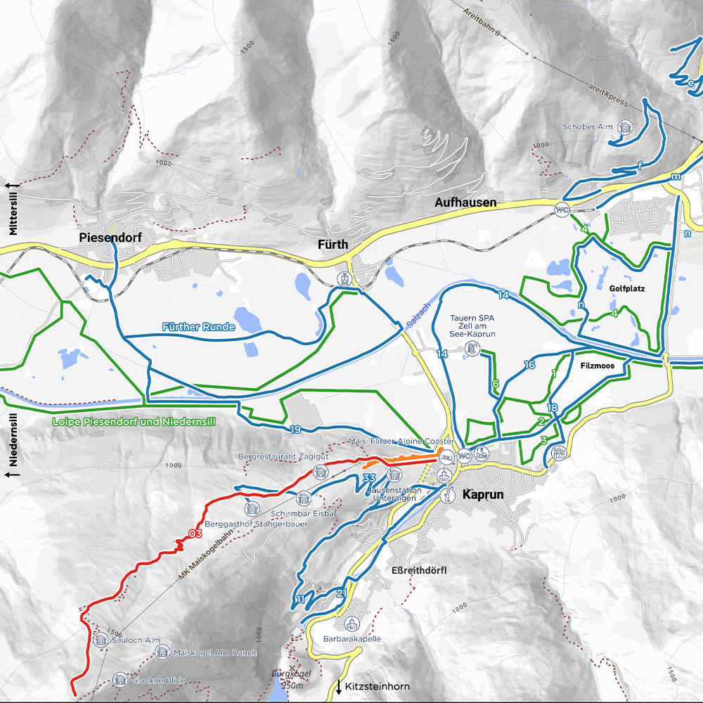 Zell am See Winterkarte