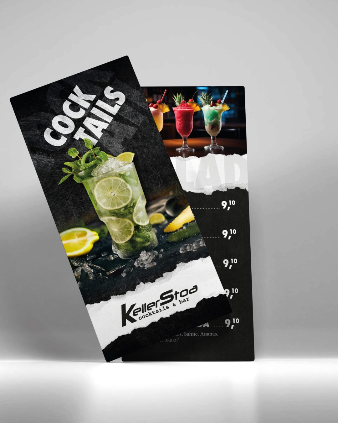 Mockup Kellerstoa Cocktailkarte