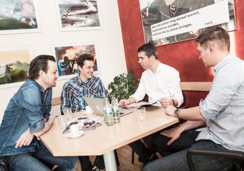 netWERKER Team im Gespräch mit Prangl Bernhard