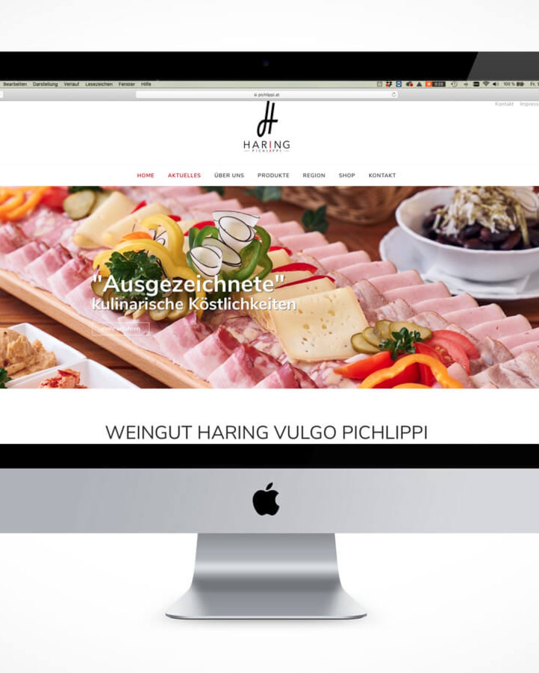 Mockup iMac Webseite Pichlippi